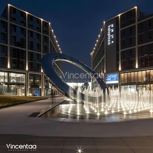 सिरका कस्टम वर्ग स्टेनलेस स्टील फाउंटेन सजावटी बड़ी मूर्तिकला - Product Image 2