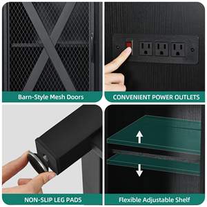 משרד כבד שחור אקווריום לעמוד טנק דגים טנק לעמוד עם שקע אחסון כוח ארון צב טנק terrarium זוחל - Product Image 4