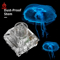 Interrupteur linéaire Kailh Jellyfish entièrement transparent en PC avec contact en bronze phosphoreux pour la production de claviers de jeu RGB pleine taille
