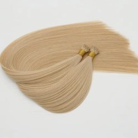 Extensions I-Tip OEM/ODM sans perte de cheveux, sans nœuds, 100% Remy Indien, Kératine, Réutilisables, Installation à micro-perles, Double Drawn, Double épaisseur