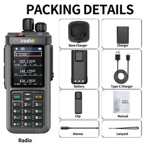 Radio bidirectionnelle <span class=keywords><strong>Iradio</strong></span> UV-98 PLUS 10W multi-bandes FM/AM SSB répéteur transversal avec grand écran de 2,4 pouces et triple PTT - Product Image 6