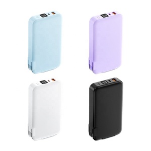 Custom Built-In AC Plug 22.5W Fast Charging Travel Power Bank Multi-Function Mobile Power Supply for Business Promotional Gifts