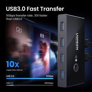 UGREEN Bộ Chuyển Đổi Tốc Độ Truyền Nhanh Hơn USB 3.0 Bộ Chọn 4 Cổng 2 Bộ Chuyển Đổi Ngoại Vi Cho Máy Tính Hub Bộ Chuyển Đổi - Product Image 3