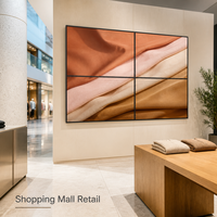 Mur vidéo LCD 55 pouces à prix abordable, écran publicitaire à cadre fin de 3,5 mm pour centre commercial et magasin de détail