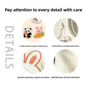 Serviettes à main fantaisie absorbantes en microfibre, chiffons décoratifs pour cuisine, salle de bain et usage domestique - Product Image 3