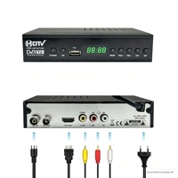 Décodeur H265 DVB-T2 1080p pour Espagne et Italie avec port réseau RJ45, récepteur 10 bits, best-seller transfrontalier, prêt à être expédié