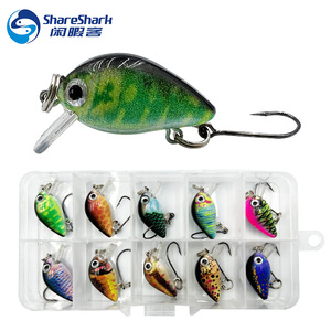 10pc fishing lures crankbait wobble bass Tackle House Crankbait Saltwater Fishing Baits, Lures 10-Piece Crankbait  Fishing Lures Set