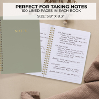 Cuaderno de tapa dura A5 con costuras, rayado, para estudio bíblico, diario, con páginas rayadas, para oficina, escuela, bonito y estético, set de regalo