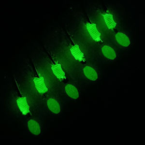 Lunker Sabiki Rigs 10-Packs High Carbon Steel Hooks Saltwater Fishing Tackle with Luminous Glowing Beads Shining Tinsel <strong>Bass</strong> - Product Image 2