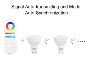 Tuya-bombilla LED inteligente GU10, foco controlado por control remoto, 2,4G, RF, RGB, CCT - Product Image 3