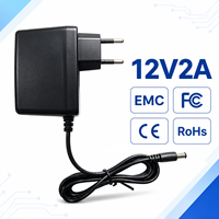 Adaptateur d'alimentation à découpage mural AC/DC 12V 2A 24W fiable (CE FCC RoHS EMC) pour caméra de sécurité CCTV et bande LED