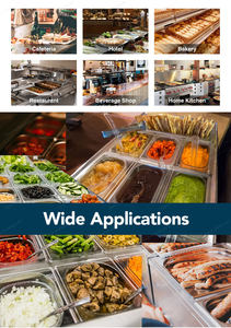 Bandeja para alimentos de policarbonato GN 1/1 de tamaño completo con marcas de capacidad para un control preciso de las porciones - Product Image 4