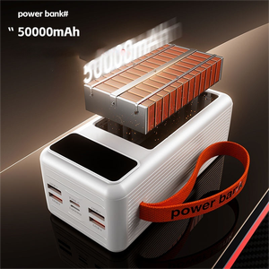 Banco de Energía <span class=keywords><strong>Solar</strong></span> de 50000 mAh con Carga Rápida, 4 Cables Integrados, Múltiples Salidas, Pantalla Digital, Portátil, para Viajes al Aire Libre - Product Image 5