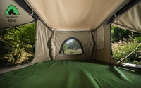 Tente de toit rigide ABS pour 2 personnes, tente de toit verticale à ouverture rapide pour le camping hors route, SUV