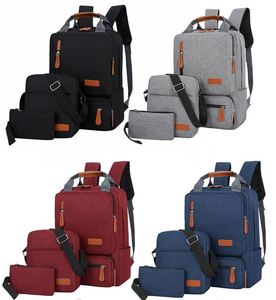 Unisex 2025 <b>Laptop</b> Backpack Set <b>Small</b> Pocket Oxford Material Zipper Closure USB Travel School Business College Work Fits 14.5in - Product Image 6