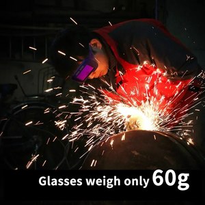 Casco de Soldadura con Energía Solar, <span class=keywords><strong>Gafas</strong></span> de Soldadura con Oscurecimiento Automático, <span class=keywords><strong>Gafas</strong></span> de Soldador LCD para Soldadura TIG MIG MMA Plasma - Product Image 5