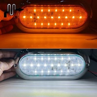 Strobe haute luminosité 6 pouces 21 LED ovale lumière LED montage en Surface, 12-24V STOP TAIL TURN camion remorque feux arrière Led
