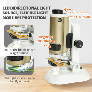 Zhorya fai da te microscopio giocattoli kit studenti portatile lega microscopio giocattolo Set di <span class=keywords><strong>scienza</strong></span> esperimento di gioco per i bambini - Product Image 5