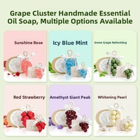 Set Hadiah Sabun Anggur Kristal Sabun Buah Buatan Tangan Sabun Minyak Esensial Pembersih Rumah Tangga Aroma Tahan Lama Untuk Tangan dan Wajah