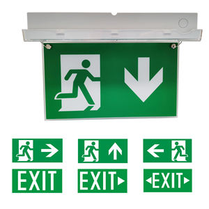 PVC segno di uscita di emergenza ricaricabile a parete luce di emergenza con direzione freccia luce di emergenza automatica - Product Image 6