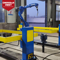 Stasiun Kerja Robot Pengelasan 6-Axis Efisiensi Tinggi dengan Pengatur Posisi Rangka untuk Jalur Pengelasan Otomatis Rangka Baja