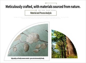 <span class=keywords><strong>Papier</strong></span> <span class=keywords><strong>peint</strong></span> auto-adhésif écologique européen floral naturel simple élégant non tissé pour salon chambre à coucher maison - Product Image 3