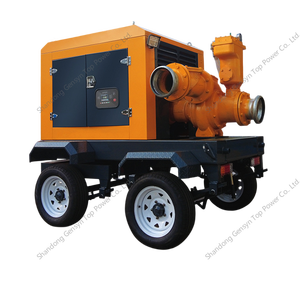 Unidad de bomba de agua con motor diésel autocebante, bomba móvil a prueba de lluvia, prevención de inundaciones, drenaje que ayuda a prevenir la sequía - Product Image 1