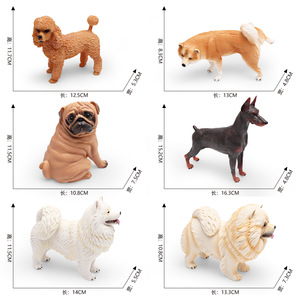 Modelo de Animal de Simulación Transfronterizo, Perro de Compañía, <span class=keywords><strong>Doberman</strong></span> Pinscher, <span class=keywords><strong>Pug</strong></span>, Poodle, Samoya Inu, Shiba, Decoración - Product Image 4