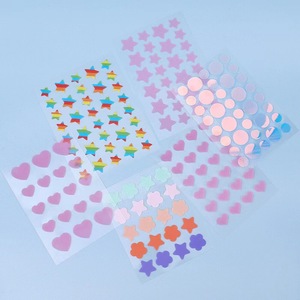 Venta directa de fábrica de parches para el acné en forma de corazón rosa, parches para el acné de colores, parches para el acné hidrocoloides con forma. - Product Image 3