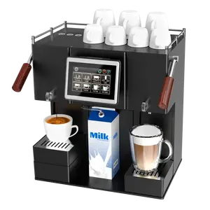 Huishoudelijke Slimme Koffiemachine Twin Brouwen Groep Zelfbediening Koffiebonen Brander Maken Machine