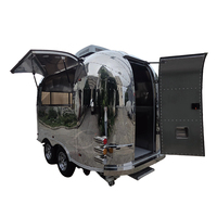 Remorque de concession en acier inoxydable, camion à pizza mobile, camion à hamburgers, remorque à café, camion de restauration, remorques à glaces pas chères à vendre