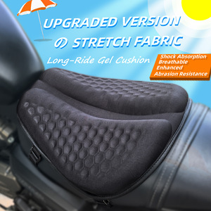 Cojín de Asiento de Motocicleta de Gel con Diseño de Panal de Abeja 3D, Material TPE, Absorción de Impactos, Soporte para Coxis, Ajuste Universal - Product Image 4