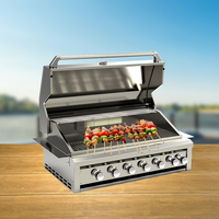Grill brésilien/noir en acier inoxydable, Machine pour Bbq de cuisine extérieure