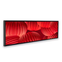 Écran à bande de taille personnalisée panneau LCD à barre ultra large écran étiré pour supermarché étagères lecteur publicitaire