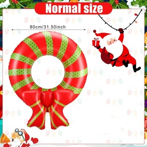 PVC <b>Inflatable</b> Wreath Swimming Ring Pool <b>Float</b> 80 110 CM for Christmas Summer Vacation Beach Party Decorations - Product Image 2