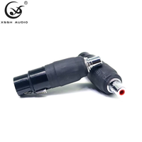 Adaptateur YIVO XSSH Audiophile 3 broches XLR vers RCA, plaqué argent, cuivre, coque noire, connecteur jack pour câble de microphone HIFI OEM