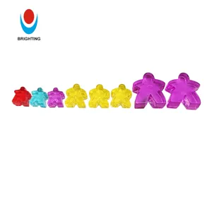 Custom High Quality Acrylic Plastic Figure Board Game Colorful Pawn Transparent Character Toy Mini Action Miniature Chess