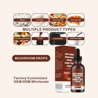 Gouttes de champignons HDK avec Crinière de lion, Cordyceps, Reishi, Chaga, 2 fl oz, Végétalien, Halal, OEM, ODM, Complément alimentaire en gros