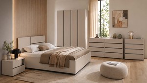 Ensemble de meubles de chambre à coucher italiens certifiés FSC sur mesure OEM, lit king size de luxe moderne pour hôtel, <span class=keywords><strong>appartement</strong></span> - Product Image 2