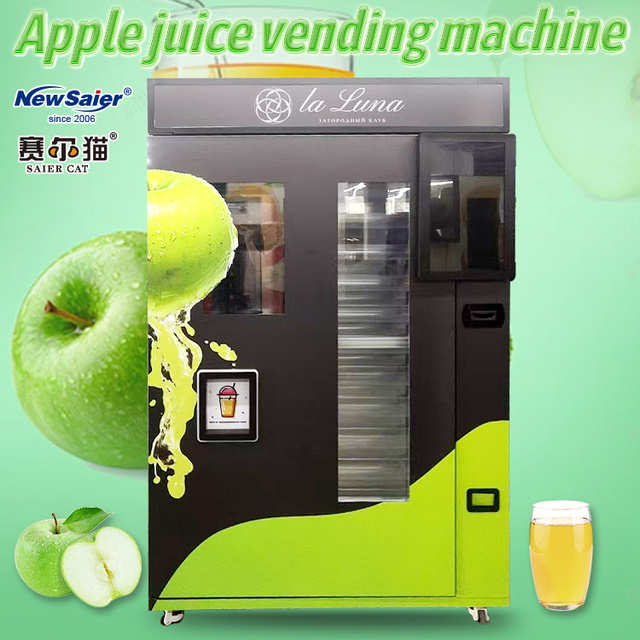 Smart Payment Apple Juice Vending Machine NS3000MAX-L Model 200-300 Capacity 45sec Per Cup Touchscreen Coin Acceptor SDK Enabled