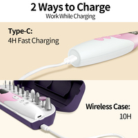 Kit professionnel de manucure et pédicure, perceuse à ongles électrique sans fil 2000mAh, polisseuse à gel pour les ongles, pour les soins des ongles des mains et des pieds des femmes
