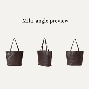 Sac à main en cuir véritable haut de gamme pour femmes, nouvelle mode, certifié CE, en cuir de vache, grande capacité, imperméable, rétro, bandoulière, sac à main - Product Image 4