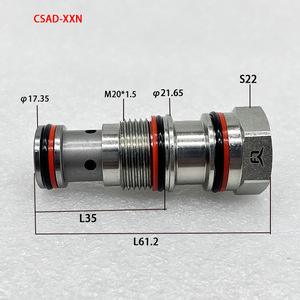 วาล์วไฮดรอลิกแบบตลับ Csad Xxn M20 เกลียว 1.5 วาล์วกันกลับสำหรับน้ำมัน ใช้งานทั่วไป - Product Image 1