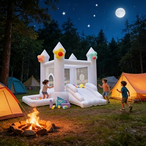 <span class=keywords><strong>Château</strong></span> gonflable ultime pour fête sur la plage avec toboggan et souffleur pour enfants et adultes - Product Image 1
