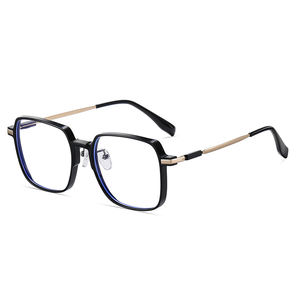 Retro Large Frame <strong>Korean</strong> Anti-Blue Light Optical <strong>Glasses</strong> Men and Women Metal <strong>Glasses</strong> Frame Wholesale - Product Image 3