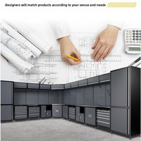 Armoire de classement modulaire en acier robuste personnalisable OEM avec roulettes réglables pour le rangement de salle de sport/sous-sol - Garantie 3 ans