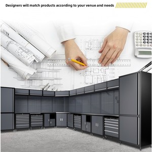 Armoire à outils en acier modulaire robuste personnalisable OEM avec roues pour le rangement en atelier/garage - Garantie de 3 ans Pas encore d'<span class=keywords><strong>avis</strong></span> - Product Image 3