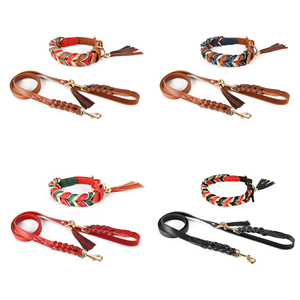 Sang Trọng Paracord Bện Da Con Chó Cổ Áo PU Da Có Thể Điều Chỉnh Mèo Con Chó Con Vật Nuôi Cổ Áo Với ID Tag Tua, Vật Nuôi Phụ Kiện - Product Image 5