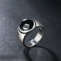 Bague en acier inoxydable de style punk vintage, taille 6-12, bijoux tendance, hip hop, rock, bagues pour femmes et hommes