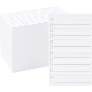 Thẻ ghi chú tiền đồn với Hộp kiểm tra 3x5 in, thẻ nhiệm vụ chỉ số được cai trị theo chiều dọc màu trắng cho danh sách việc cần làm hàng ngày - Product Image 1